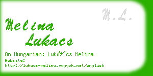 melina lukacs business card